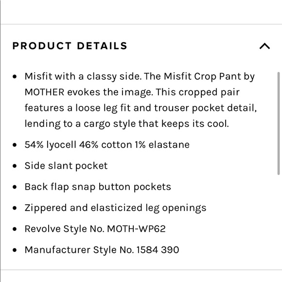 Mother The Misfit Crop Pant - Picture 5 of 5